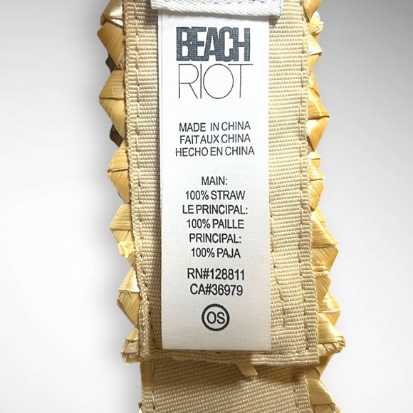 BEACH RIOT Women's Woven Straw Adjustable‎ Visor Brand New - Picture 6 of 8